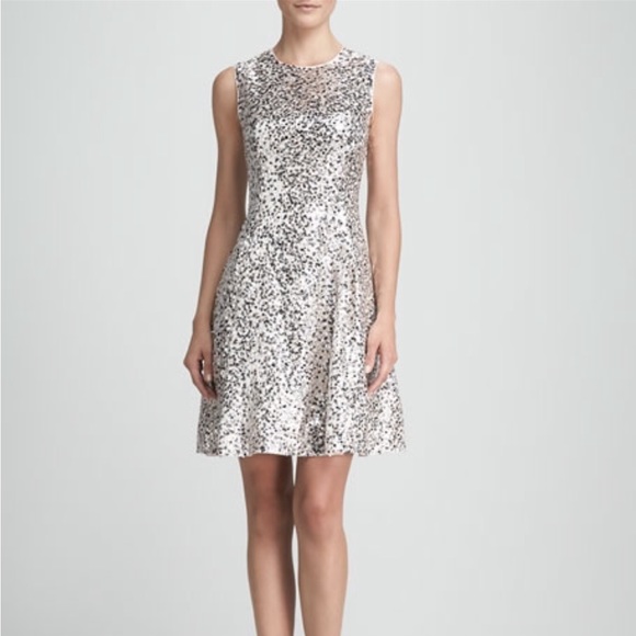 NWT Kate Spade Blush Pink Sequin Fit & Flare Dress - Picture 3 of 9